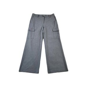 Loft Women's Wide Leg Twill Casual to Dress Trouser Pants Thigh Pockets Size 12